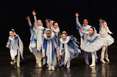 Childrens dance group, Russia clipart