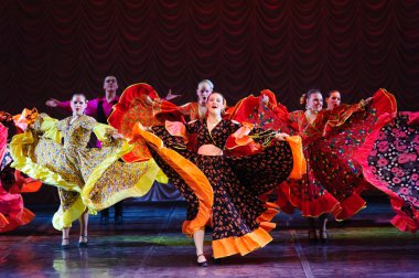 Gypsy dance on stage clipart