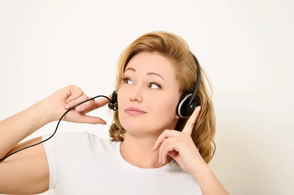 stock image Woman with a Headset