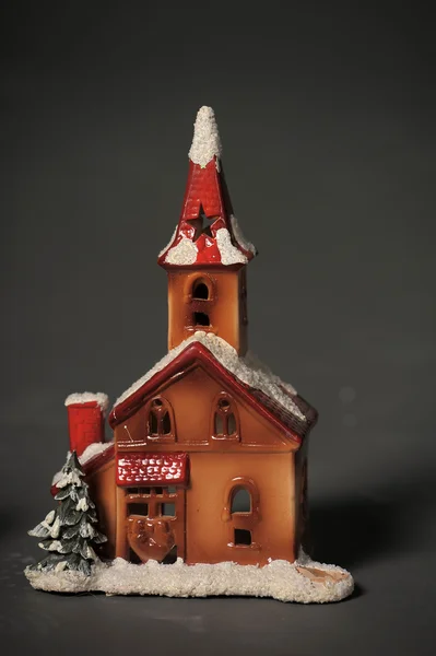 セラミック クリスマスの小さな家 — ストック写真