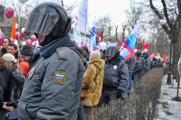 Petersburg ellenzék szervezett találkozó — Stock Fotó