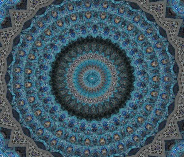 Восточные украшения в голубых тонах бесшовный фон — стоковое фото