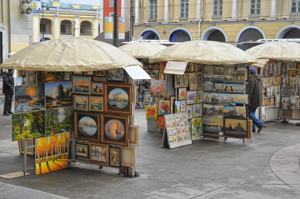 stock image Exposed on the street on picture sale