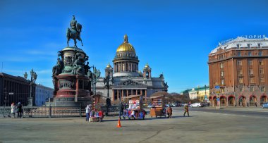 Cathedral in city St Petersburg clipart