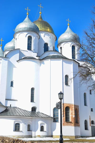 Igreja cristã da cidade de Novgorod Federação Russa — Fotografia de Stock
