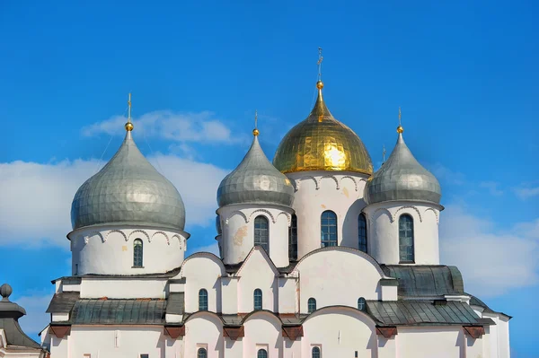 Christian church of Novgorod city Russian Federation — Stock Photo, Image