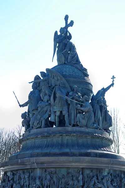 纪念碑的 1000 俄罗斯.velikiy 诺夫哥罗德. — 图库照片