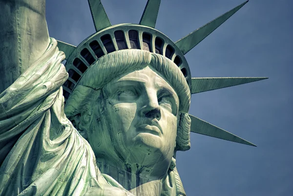 Amerika-standbeeld van vrijheid-vrijheid eiland — Stockfoto
