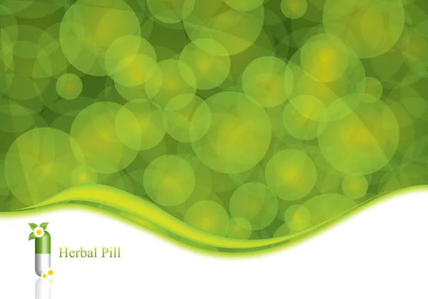 Herbal pill — Stock Vector