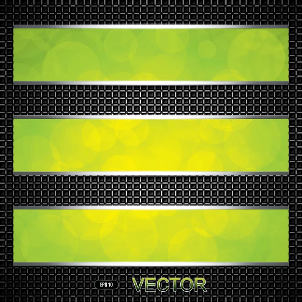 Bandiere astratte verdi — Vettoriale Stock