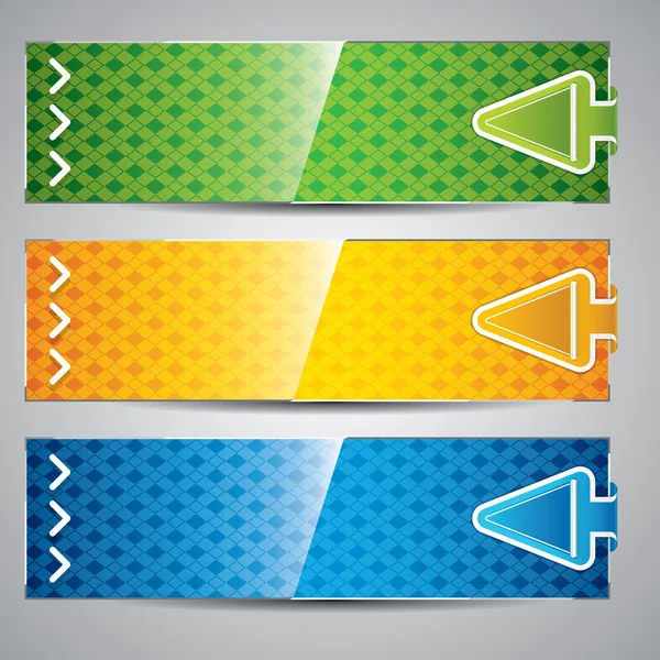Három univerzális banner — Stock Vector
