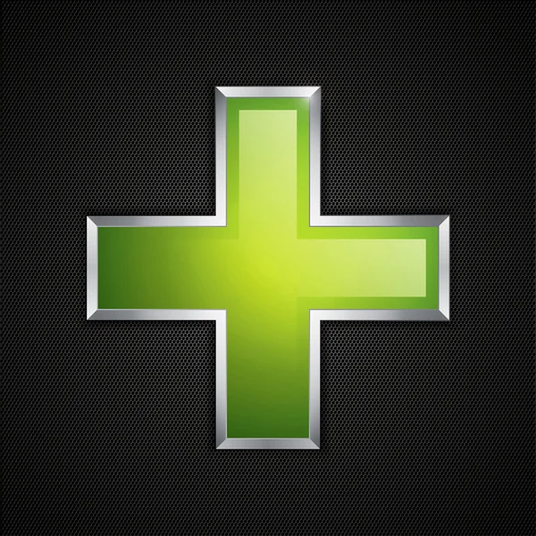 Зеленый крест — стоковый вектор