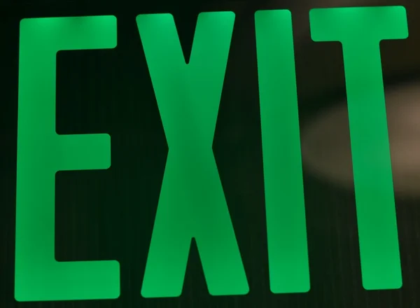 Green Exit Sign — Stock Photo, Image