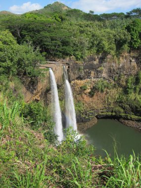 Wailua Falls, Kauai, HI. clipart