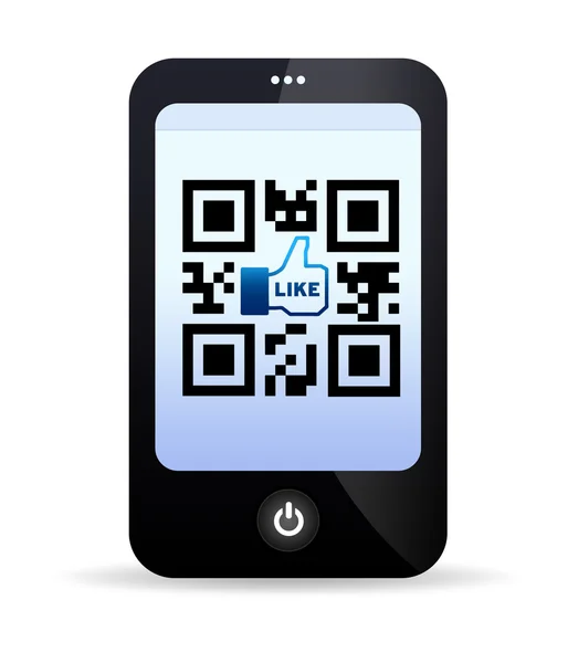 QR Code Mobile Phone — Stock Photo, Image