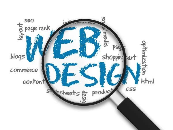 Lupa - Diseño Web — Foto de Stock