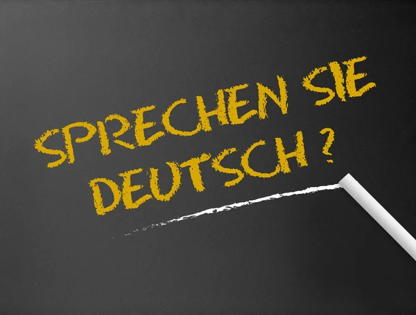 Chalkboard - Sprechen Sie Deutsch? — Stock Photo, Image