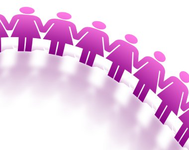 Women Holding Hands clipart