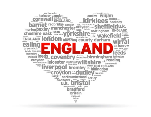 Μου αρέσει η Αγγλία — Διανυσματικό Αρχείο