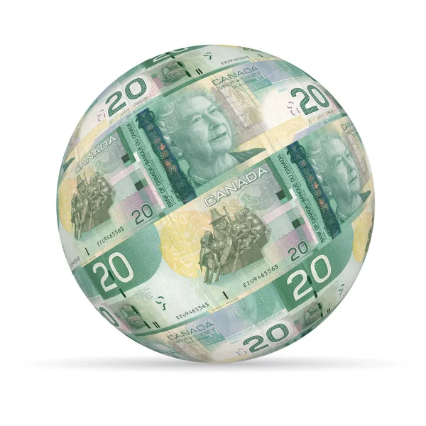 20 Esfera do Dólar Canadense — Fotografia de Stock