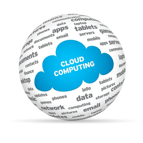 Cloud computing sfär — Stockfoto