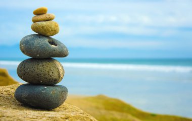 Zen Stone stacked together clipart