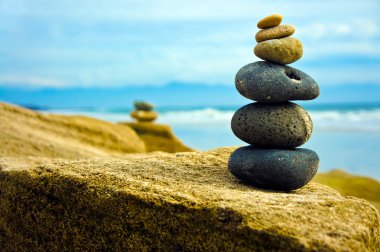 Zen Stone stacked together clipart