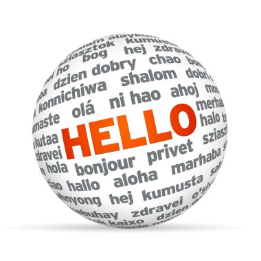 Hello in different languages clipart