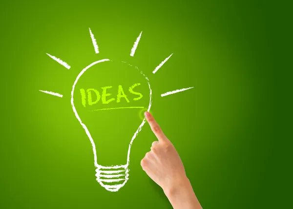 Idéer glödlampa — Stockfoto