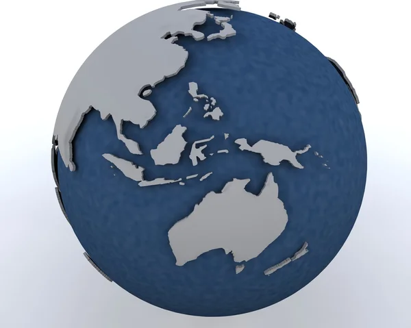 Глобус, що показує азіатсько тихоокеанський регіон — стокове фото