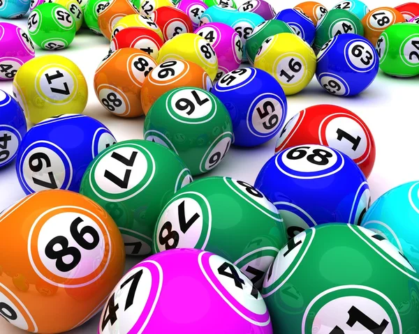 Een set van colouored bingo ballen — Stockfoto