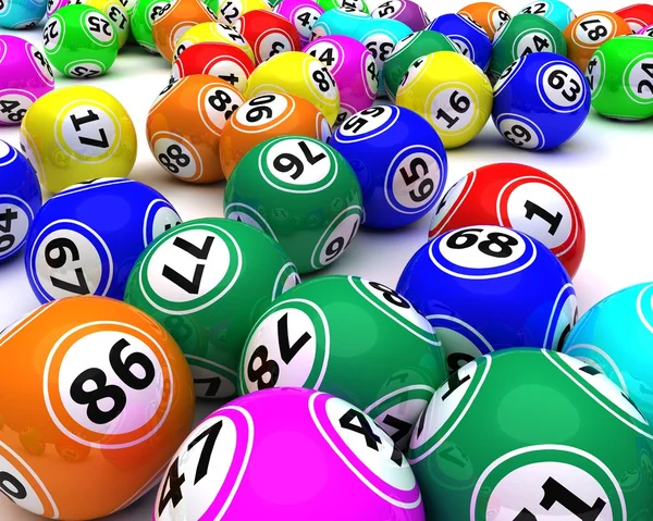 A set of colouored bingo balls — Stock Photo, Image