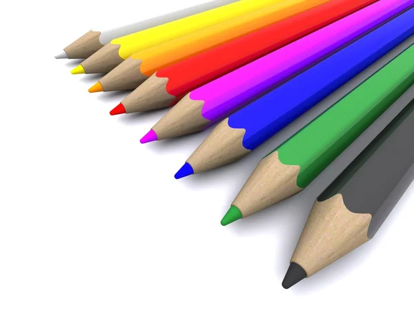 stock image Coloured pencil crayons