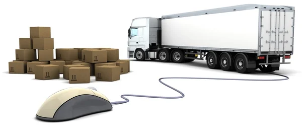 Online freight order tracking — Stock Photo, Image