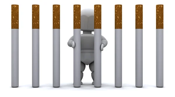 Az ember a cigit a börtönben — Stock Fotó
