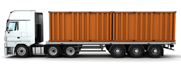 Veículo de entrega de contentores de carga — Fotografia de Stock