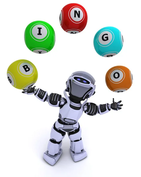 Robot s míčků — Stock fotografie