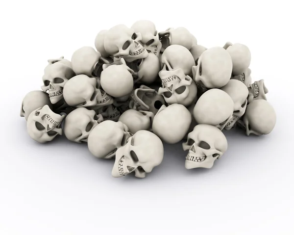 Montón de cráneos humanos — Foto de Stock