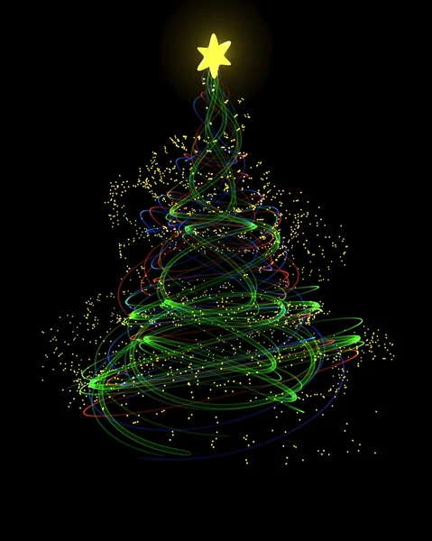 ネオンのクリスマス ツリーの概念 — ストック写真
