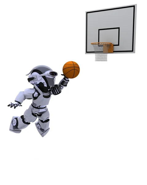 Robot jugando baloncesto —  Fotos de Stock