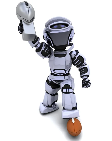 Robô jogando futebol americano — Fotografia de Stock