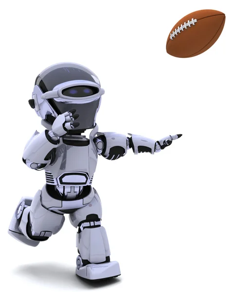 Robota gra futbol amerykański — Zdjęcie stockowe