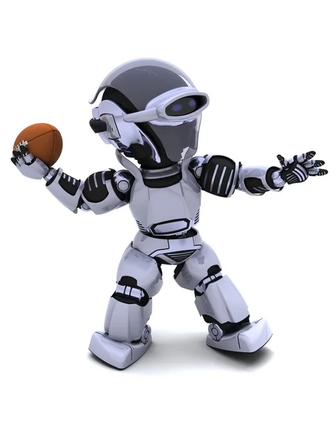 Roboter spielt American Football — Stockfoto