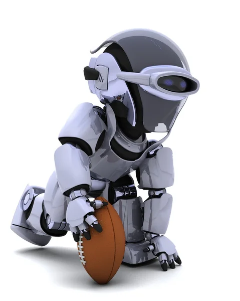 Robot jouant au football américain — Photo