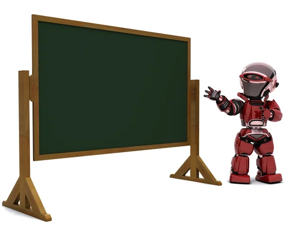 Robot teacher in classroom — Stock Photo, Image