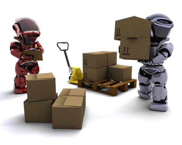 Robot szállítási dobozok — Stock Fotó
