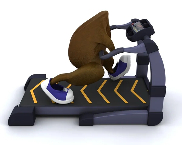 Turkey running on a Treadmill — Stock Photo, Image