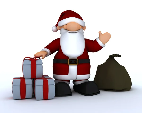 Charicatura bonito Papai Noel — Fotografia de Stock