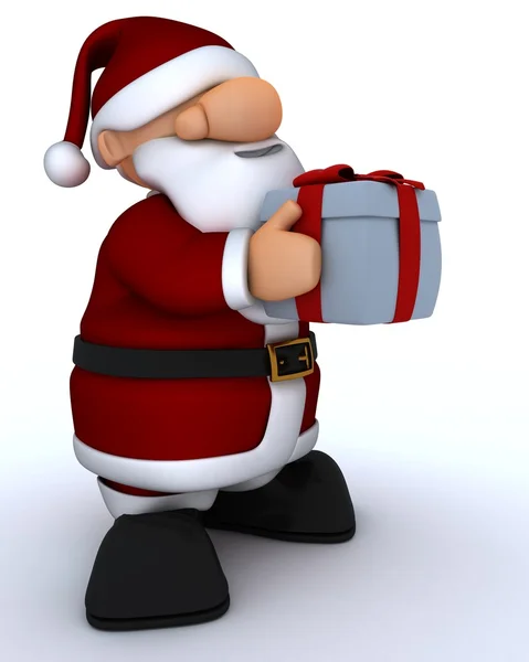 Niedliche Weihnachtsmann-Karikatur — Stockfoto