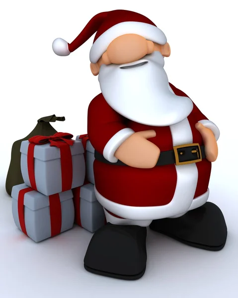 Ładny Święty Mikołaj charicature — Zdjęcie stockowe